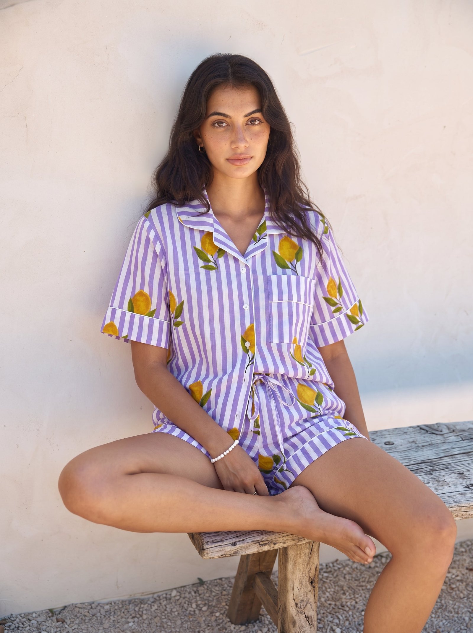 Lavender Lemon Pajama Set