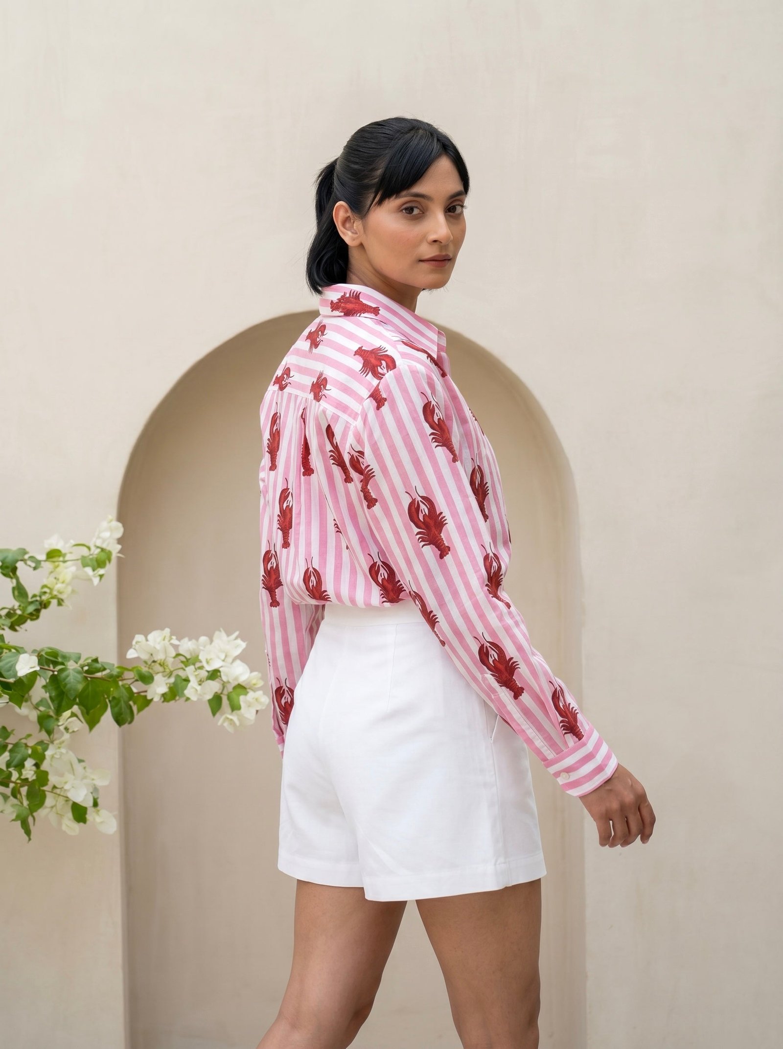Coastal Chic Lobster Print Shirt