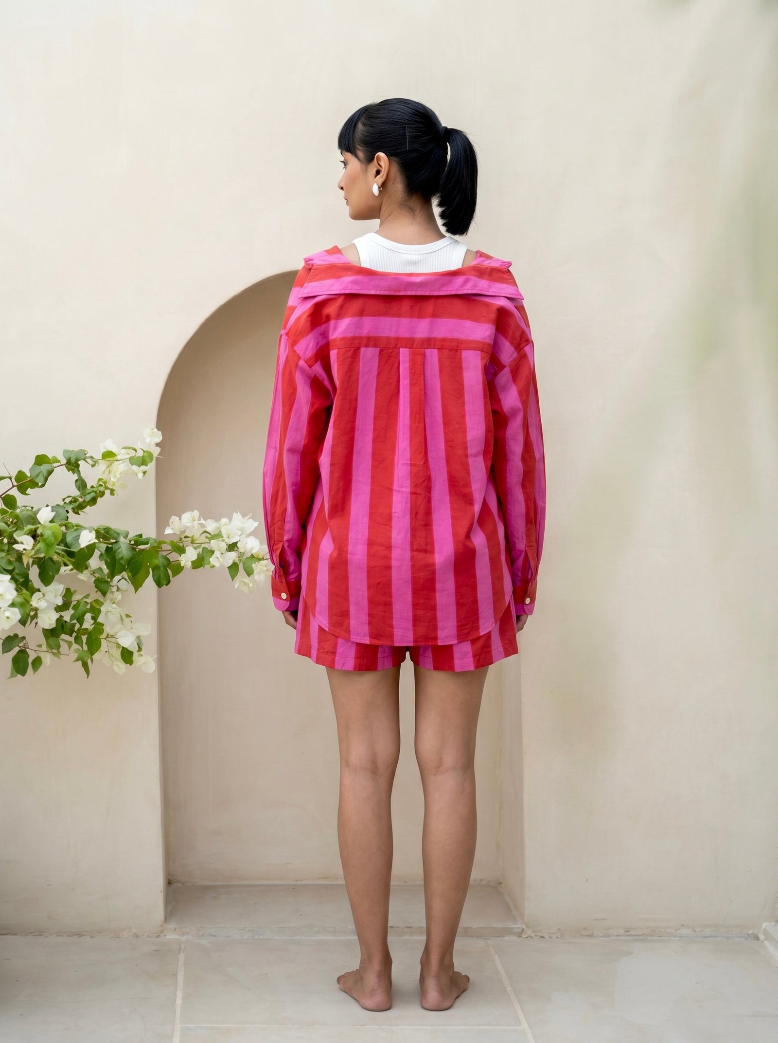 Candy Pink Bold Stripe Co-Ord Set